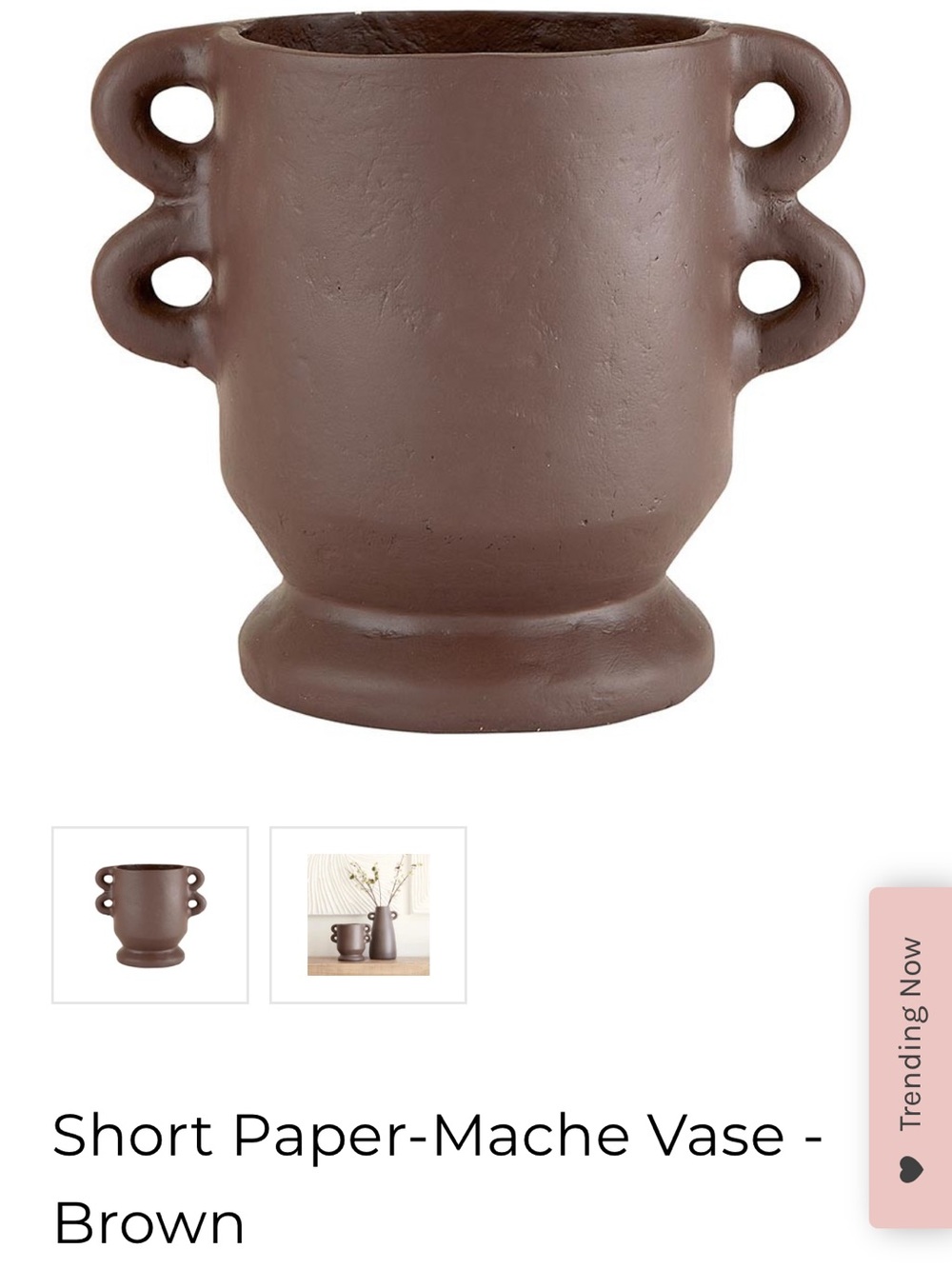 Set/2 Brown Vases by Santa Barbara Design Studio, NEW! 🤎🤎 - Picture 3 of 4